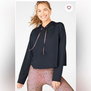 Fabletics black Kaia cropped hoodie (sold out online!!)